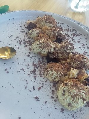 Deconstructed tiramisu at Berro Bistrot in Gran Canaria