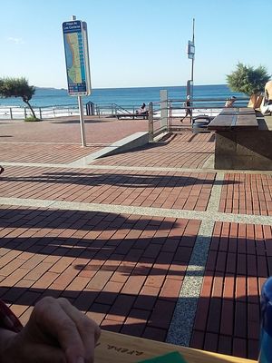 View from the (non-smoking) terrace at Berro Bistrot in Gran Canaria