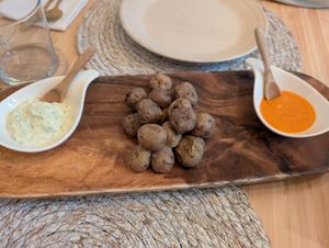 Granadillo (black potatoes from Tenerife) at Berro Bistrot in Gran Canaria