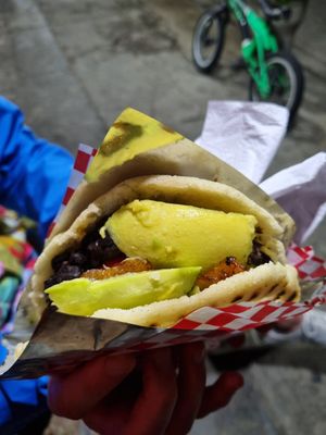 Arepa vegana at Deliciosas Empanadas Venezolanas in Salento