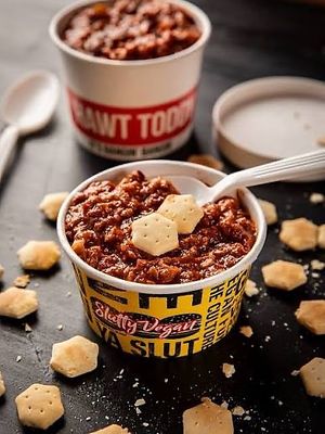 #HawtToddy! Meaty 2-Bean Chilli! at Slutty Vegan in Baltimore