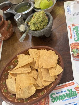 Large Guacamole and chips   at Tacos Sonorita Olas Atlas in Puerto Vallarta