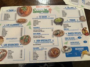 Menu  at Tacos Sonorita Olas Atlas in Puerto Vallarta