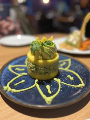 Vegan causa  at Serva Peruvian Cuisine in Hailey