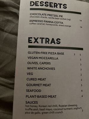 Desserts and extras   at Smokin Joe's Pizza & Grill in Ashgrove