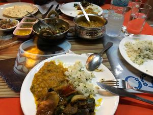 Mains (already half eastern) at S and S Indian Restaurant in Hua Hin