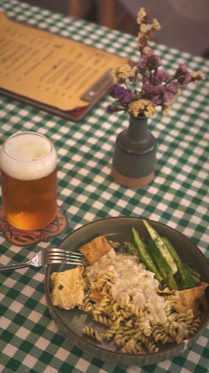 IPA and Pasta  at STAY GOLD in Koh Phangan