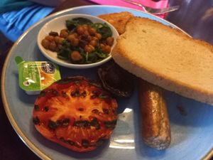 Kids' vegan breakfast #Veganuary at Blue Cap in Cuddington