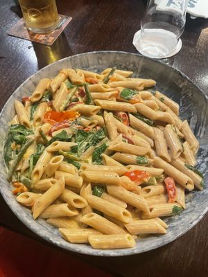 Pasta dish minus the burger buns!   at Shannon Springs Hotel in Shannon