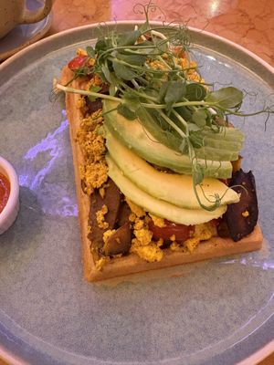 Breakfast waffle  at Sweet Love Caffe in Vilnius