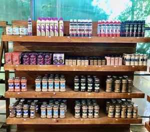 Oil, grains and spices  at Emirates Bio Farm  in Al Ain