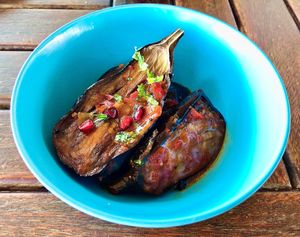 Chilli aubergine  at The Farmer's Table  in Al Ain