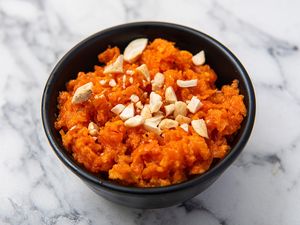 Gajar (Carrot) Halwa - Vegan Possible at Spiice Bite in Dubai