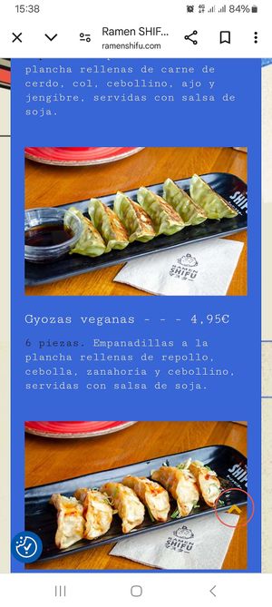 Gyozas at Ramen Shifu - Puerto Chico in Santander