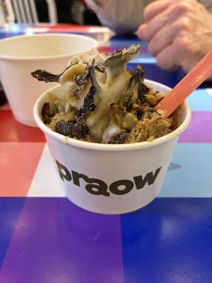 Dubai chocolate after a few bites   at Praow Coconut Yogurt in Bangkok