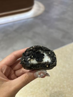 black sesame mochi cookie  at Praow Coconut Yogurt in Bangkok