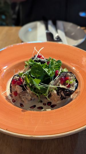 eggplant pkhali at Sad Meli  in East London