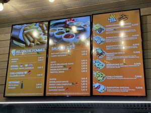 Menu  at Babapom in Cologne