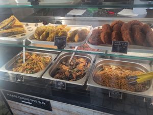 Vegan curries and snacks at Bombay Delicatessen in Nottingham