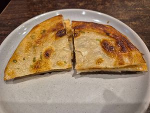 Shallot pancake $10.80: delicious, perfectly crisp at Chinese Dumpling Master in Newtown