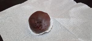 Vegan housemade chocolate nut ball at Delicias Express in Valparaiso