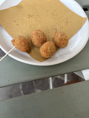 Fried stuffed olives  at Gastronomia 17 in Vasto