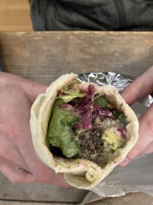 Falafel wrap at Superbaba Vancouver’s   at Superbaba  in Vancouver