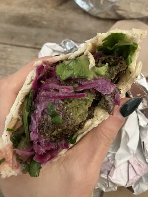 Falafel wrap   at Superbaba  in Vancouver
