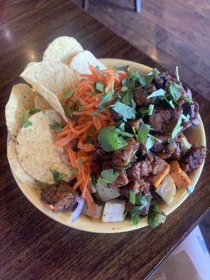 Jerk bowl (tempeh)  at Nectar Cafe in Auburn