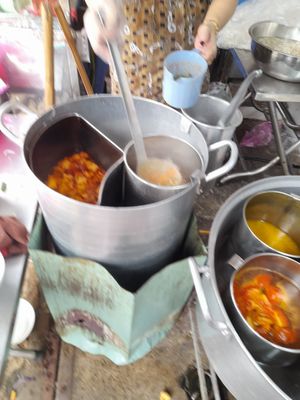 Outside and out front kitchen at Quán Chay 37 in Ho Chi Minh City