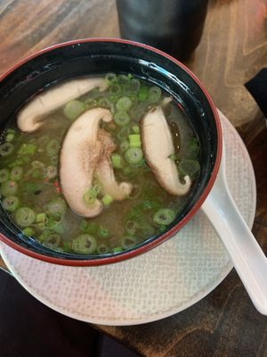 Miso soup  at Blue Sushi Sake Grill in Fort Worth