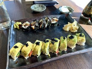 Unami Maki and Green Goddess at Blue Sushi Sake Grill in Fort Worth