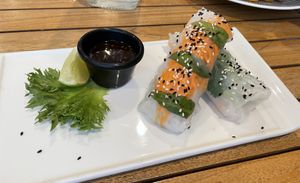 Rice paper rolls   at Saltwater @ Bundilla in The Gardens