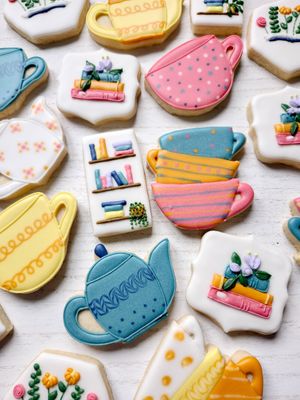 Custom order for a book and tea lover at Little Bean's Bakery  in Kirkland