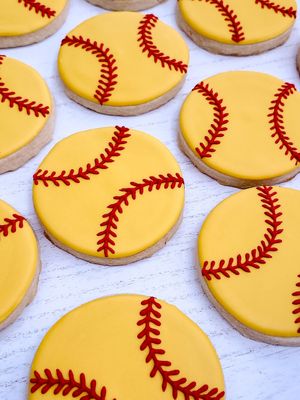 Softball cookies at Little Bean's Bakery  in Kirkland