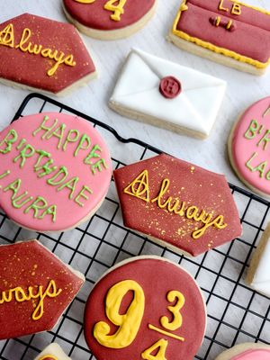 A great birthday addition, themed cookies! at Little Bean's Bakery  in Kirkland