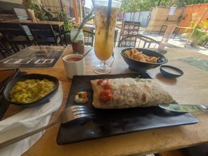Vegan burrito at La Cocina Mexican Restaurant in Koh Rong