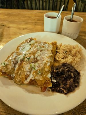 Enchiladas... don't really look good or taste good, sadly. at La Cocina Mexican Restaurant in Koh Rong
