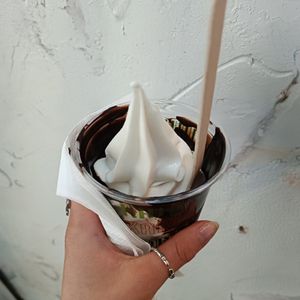 choc sundae at Kariton Sorbetes - Glen Waverley in Glen Waverley