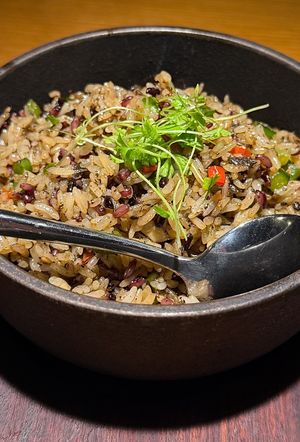 Black truffle rice  at Qing Chun Po Meng in Shenzhen