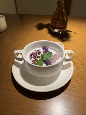 Sweet taro, beans and rice in coconut milk  at Qing Chun Po Meng in Shenzhen
