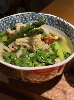 Thai style vegetables   at Qing Chun Po Meng in Shenzhen