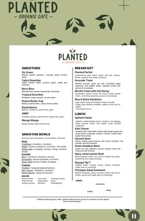   at Planted Organic Cafe in Melrose