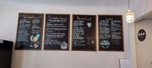 Lunch, breakfast and smoothie at Planted Organic Cafe in Melrose