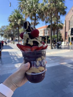 Large acai 3 toppings   at Tropicool in Manly
