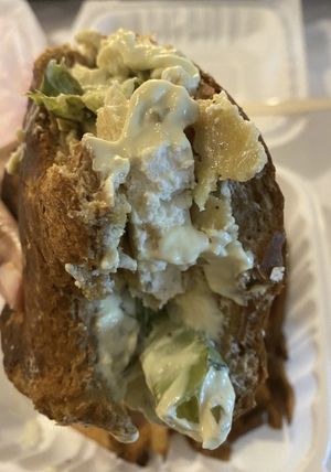 Inside the Breaded tofu sandwich   at Soul Veg City in Chicago