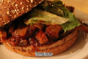 Hand Burger at Soul Veg City in Chicago