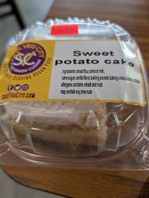 Sweet Potato Cake at Soul Veg City in Chicago