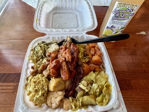 The sample platter that they made for me🥰  at Soul Veg City in Chicago