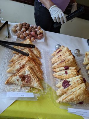 Donut holes, peach turnovers, strawberry turnovers at Soul Veg City in Chicago